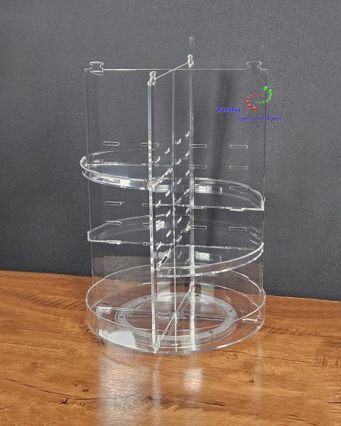 Acryl MakeUp Kosmetik Aufbewahrung Organizer Ständer 360° drehbarer platzsparend Glatte Oberfläche